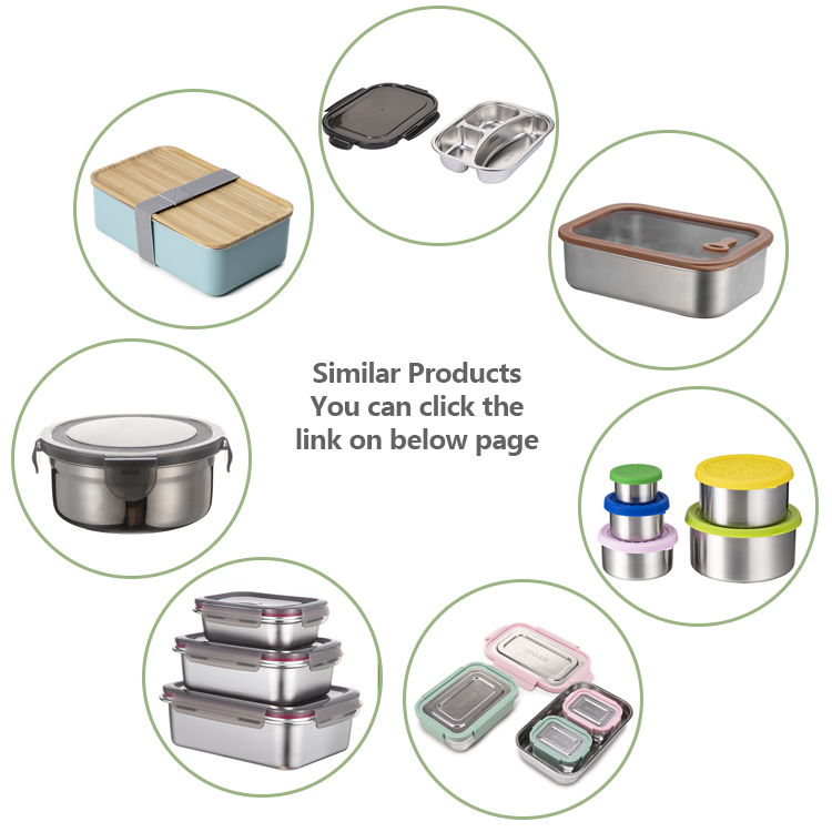 IKOO BPA-Free Dishwasher Safe Stainless Steel Lunch Box with Bamboo Lid