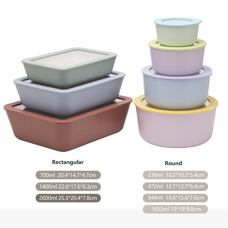 Non-stick Coating Borosilicate Glass Food Container with Airtight Glass Lid