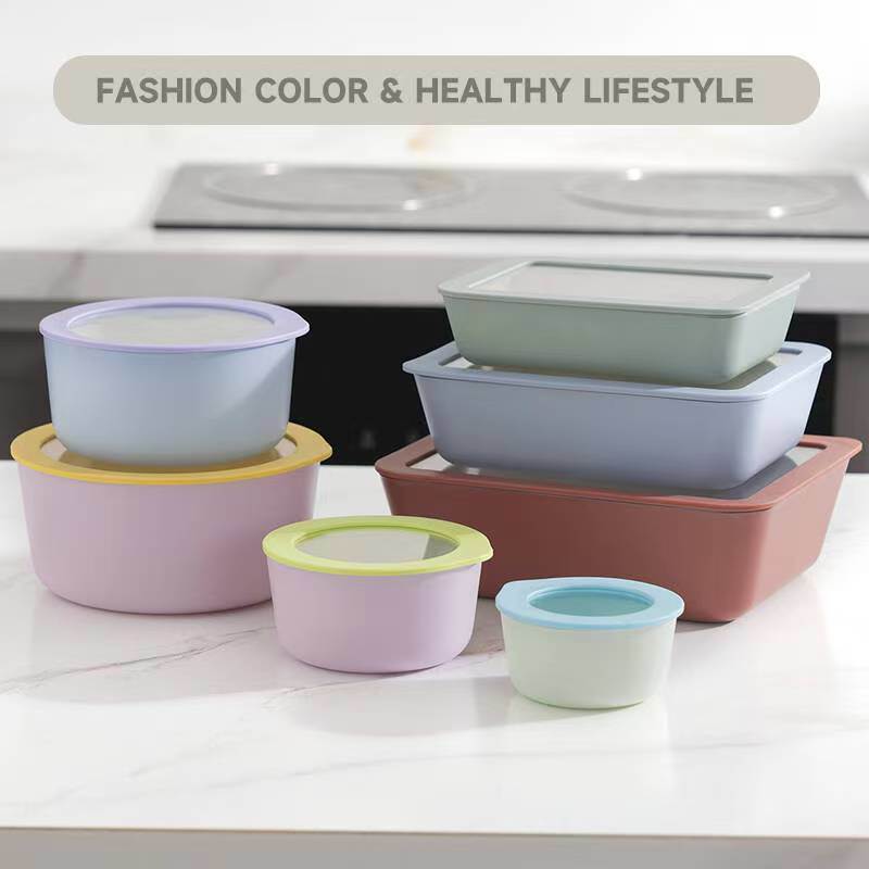 Oven and Dishwasher Safe Nestable Glass Food Storage Container with Glass Lid