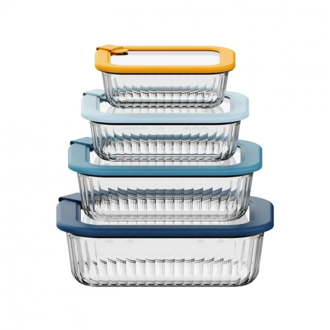 Oven Safe and Dishwasher Safe Glass Food Container with Freezer Safe Borosilicate Glass Lid 0