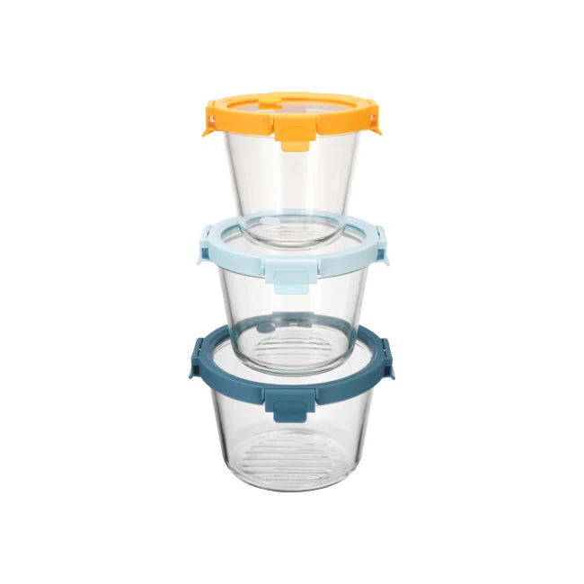 Oven Safe Freezer Safe Dishwasher Safe Glass Food Container with Vented Glass Lid and High Borosilicate Glass 0