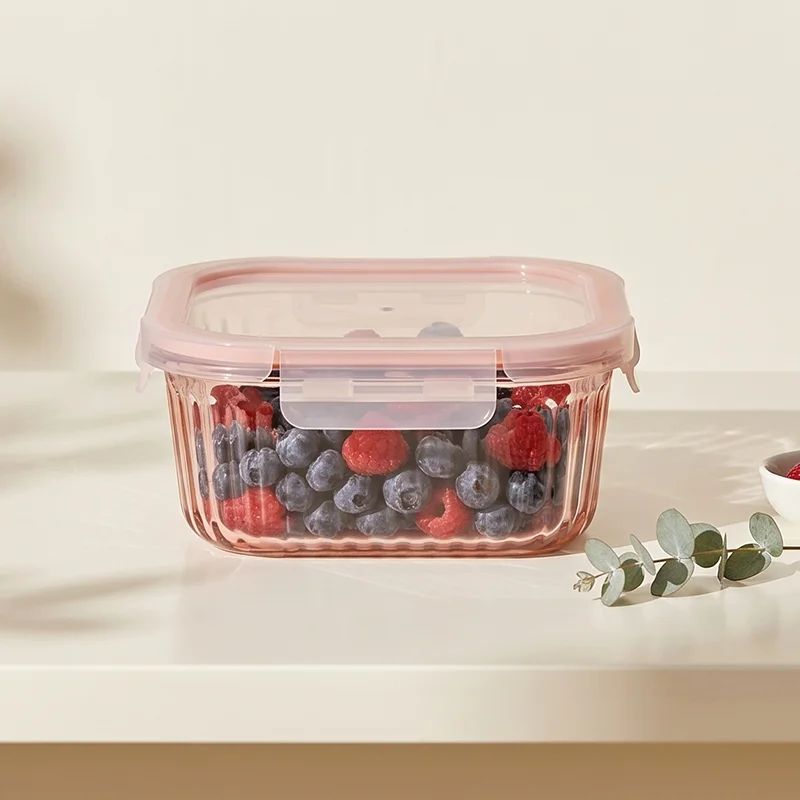 IKOO OEM/ODM Ribbed Glass Containers with Covers for Food Storage/Prep