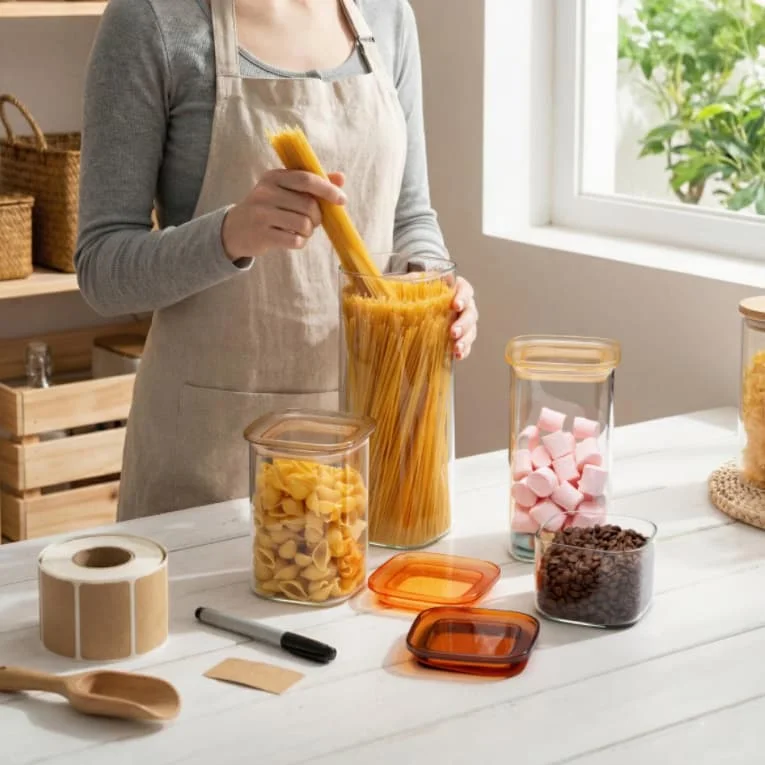 Certified Quality Borosilicate Glass Food Storage Jar for Kitchen