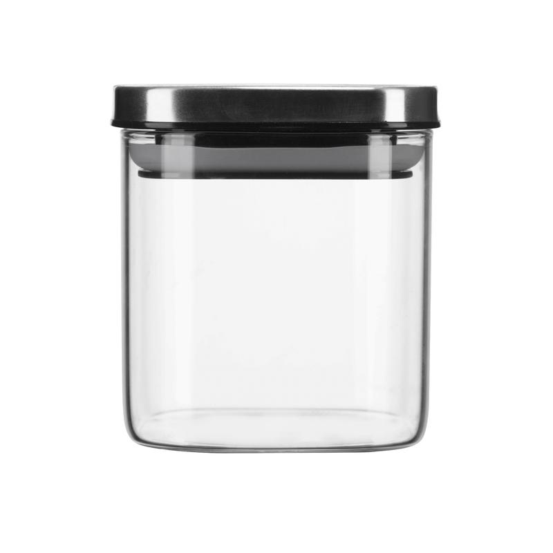 IKOO Glass Food Storage Jar with Stainless Steel Lid