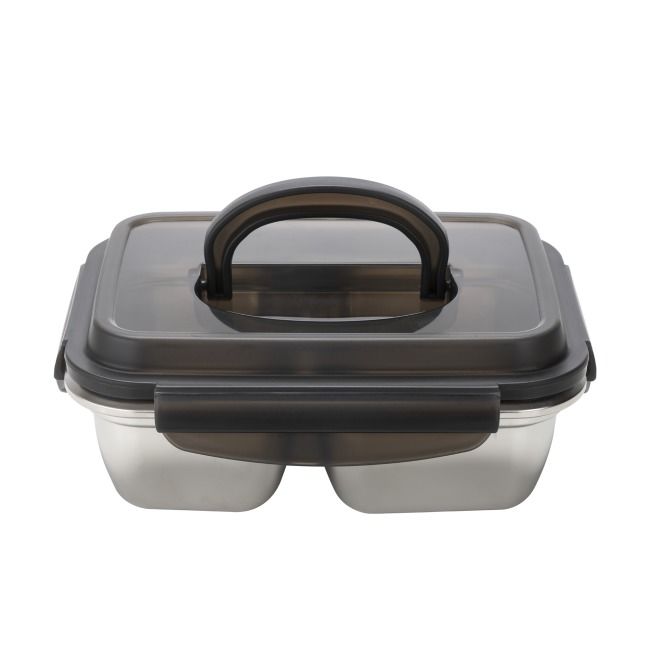 IKOO Stainless Steel Food Container with Divider and Handle
