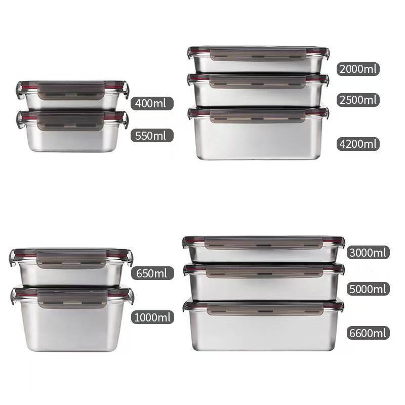 IKOO Wholesale Microwave and oven safe Stainless Steel Food Container with Locking Lid
