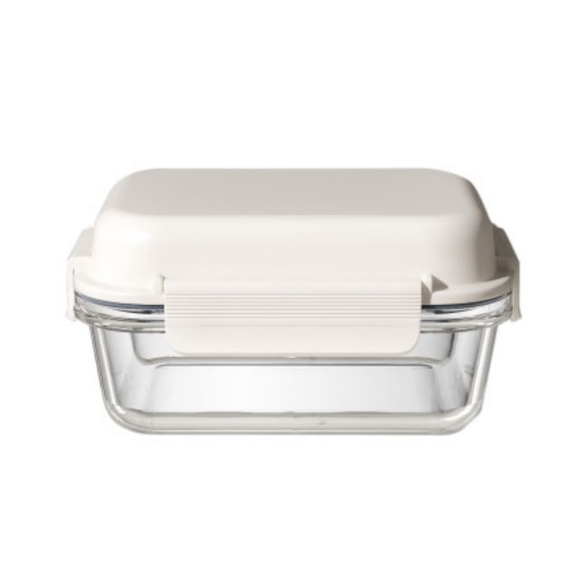 Stackable Glass Lunch Box with 950ml and 1050ml Capacity Microwave Safe