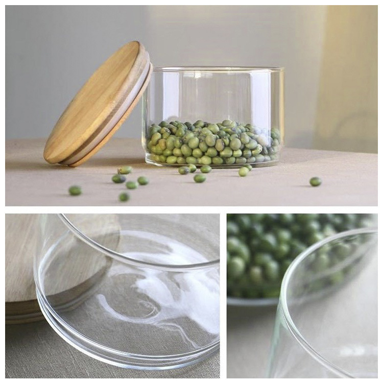 IKOO Stackable High Borosilicate Glass Canister with Bamboo Lid