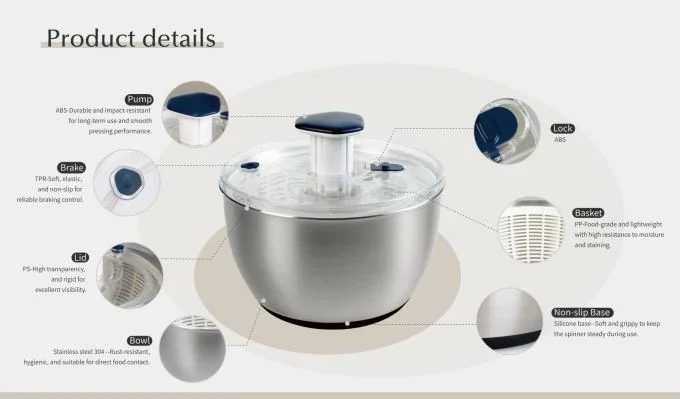 Stainless Steel Salad Spinner 0
