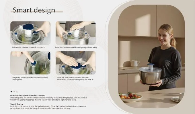 Stainless Steel Salad Spinner 1