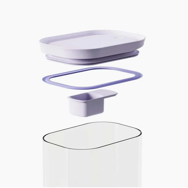 Modern Glass Food Storage Set with Easy Open Lid