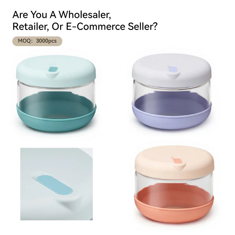 IKOO 1500ml Durable Glass VitaBowl 1000ml with Silicone Sleeve