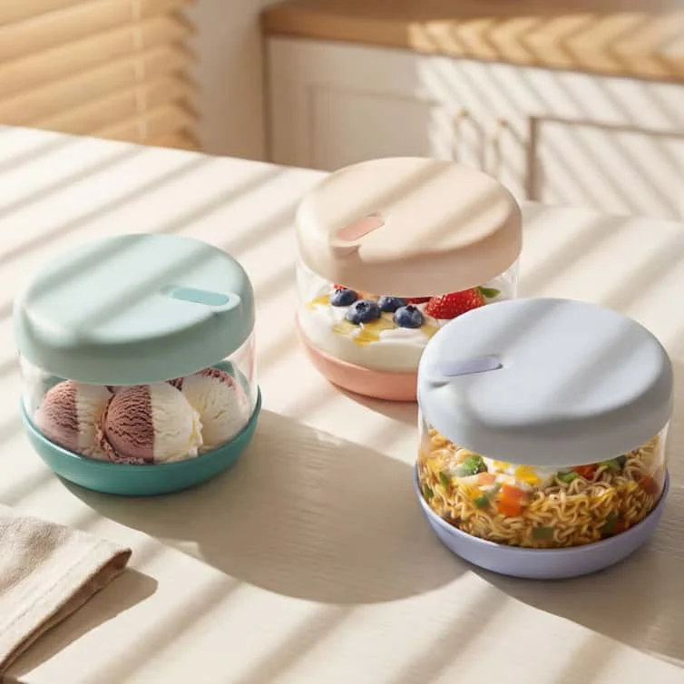 IKOO 1500ml Durable Glass VitaBowl 1000ml with Silicone Sleeve